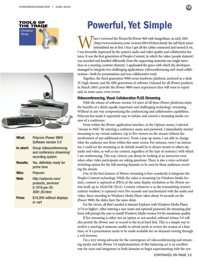 Polycom iPower 9800 User manual