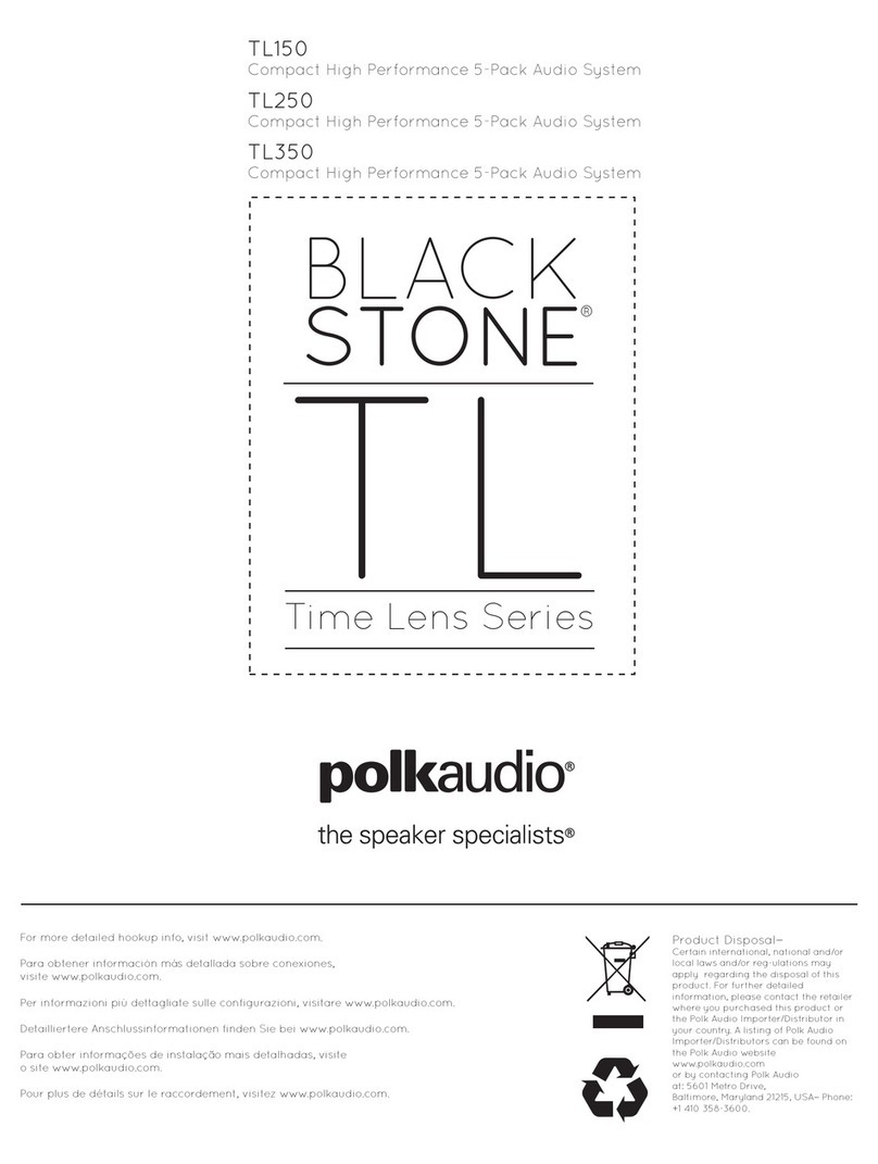 Polk Audio Black Stone TL250 User manual