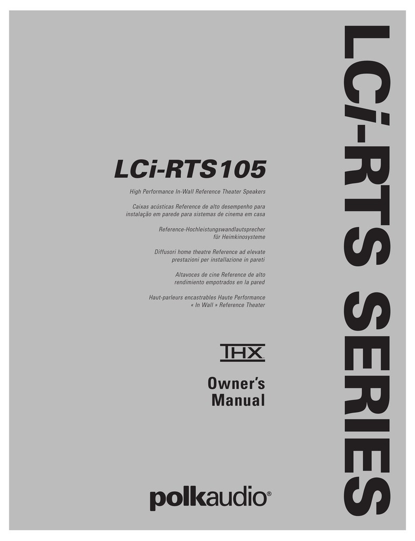 Polk Audio LCi-RTS105 owner's manual