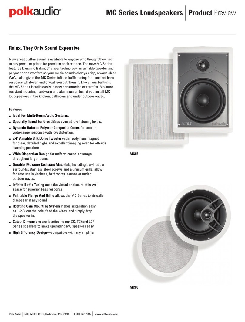 Polk Audio MC60 User manual