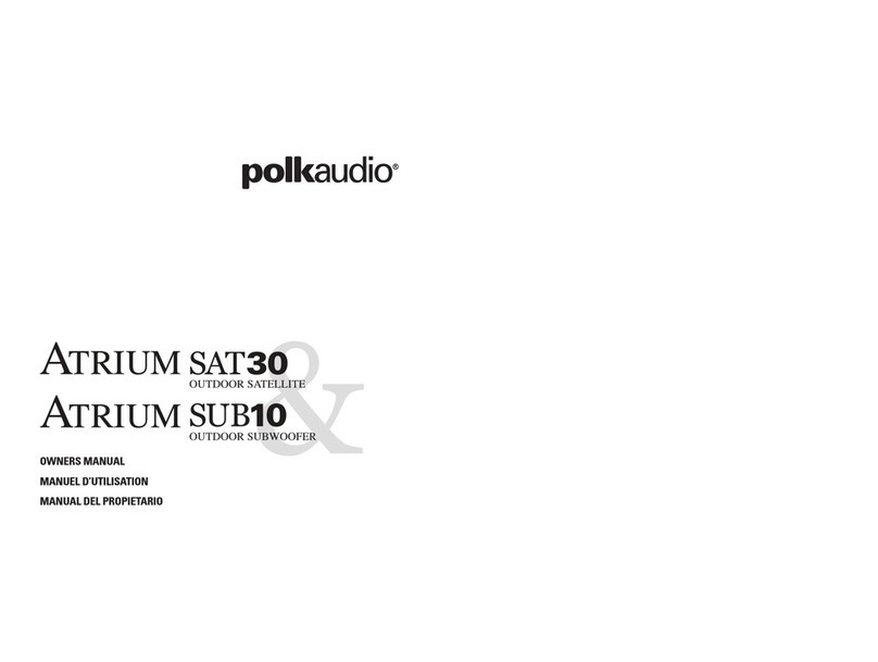 Polk Audio Atrium Sat30 user guide