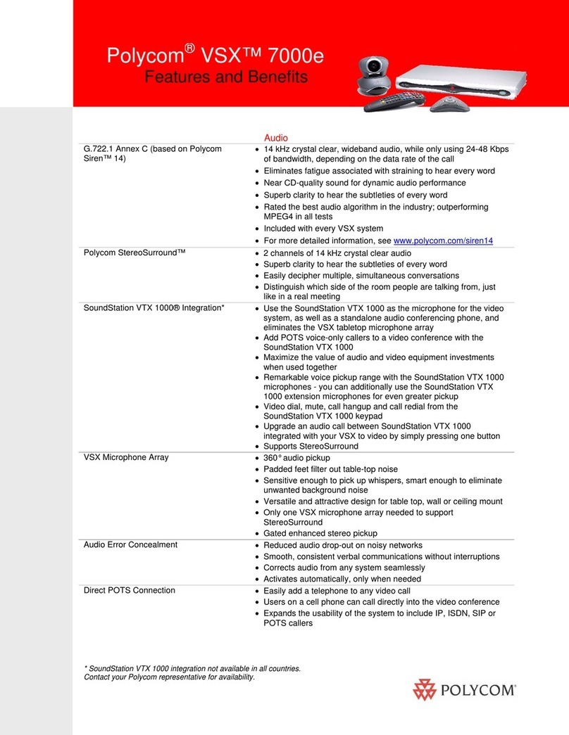 Polycom VSX 7000e Series User manual