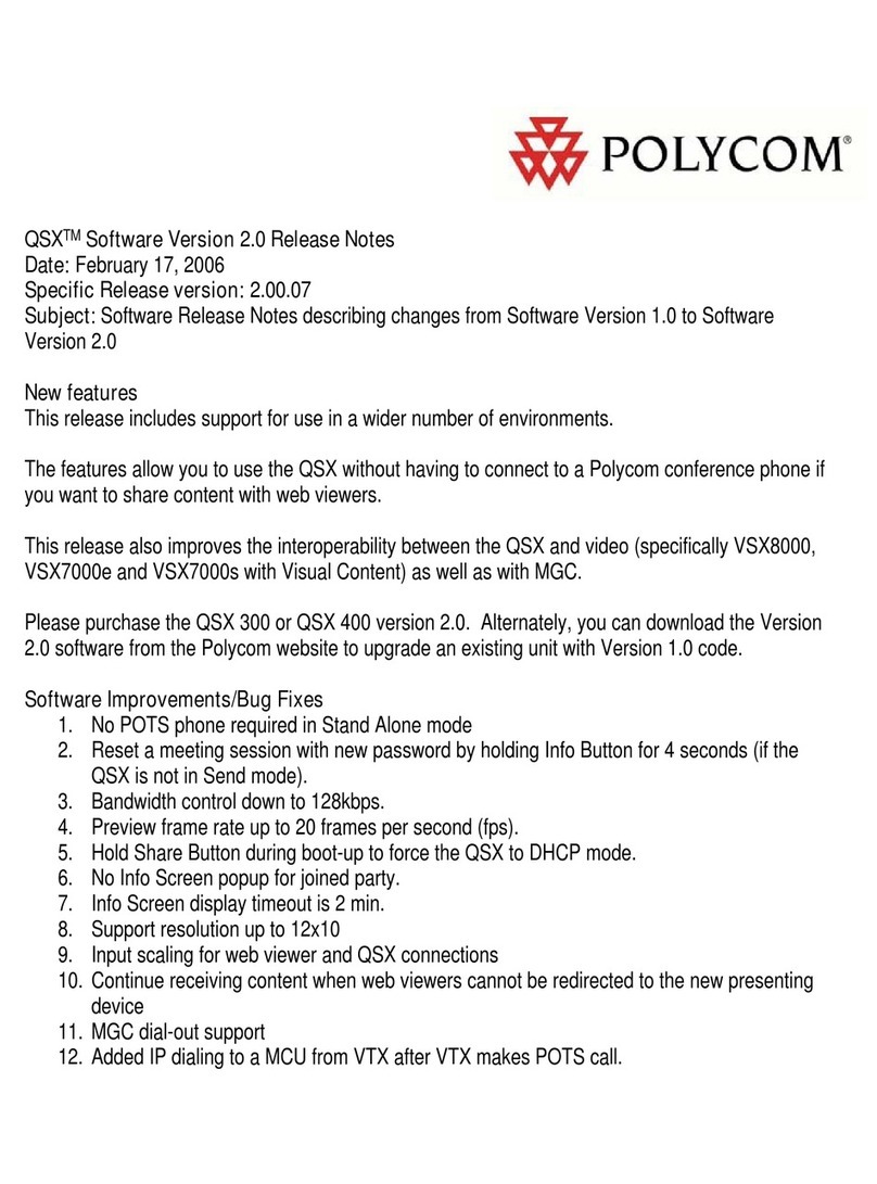Polycom VSX 7000e Series Software Release Notes
