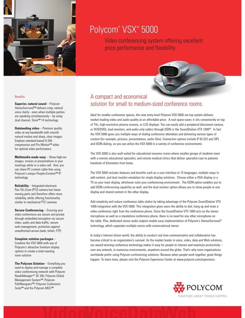 Polycom VSX 5000 Specifications