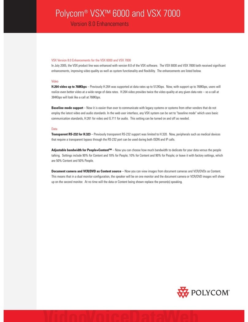 Polycom VSX VSX 6000 Brochure & specs Polycom VSX VSX 6000 Brochure & specs