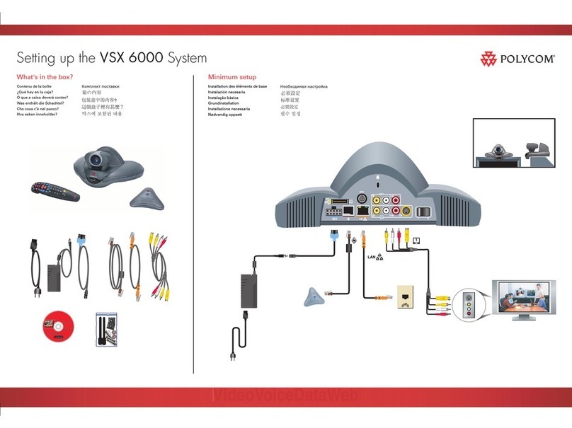 Polycom VSX VSX 6000 Installation Polycom VSX VSX 6000 Installation