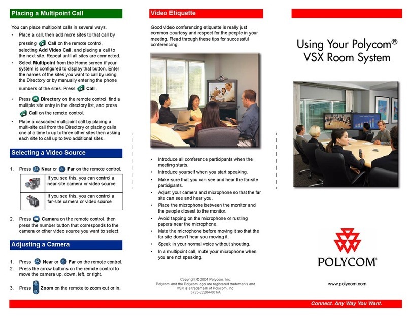 Polycom VSX 3000 User manual