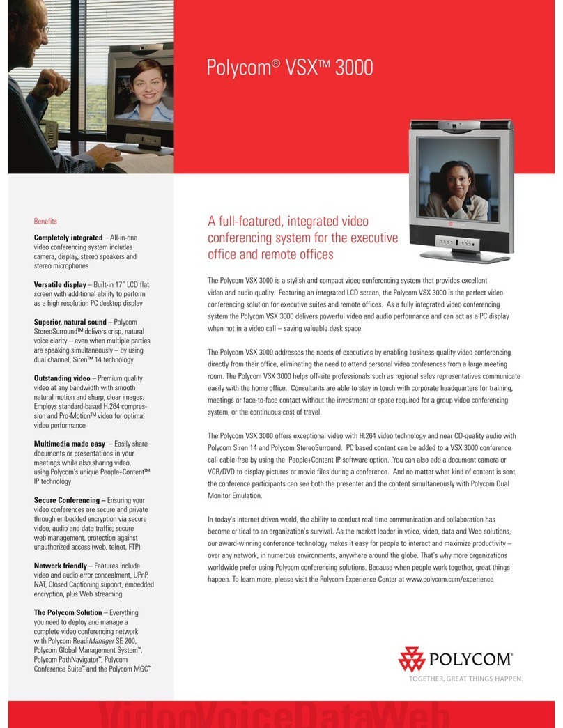Polycom VSX 3000 User manual