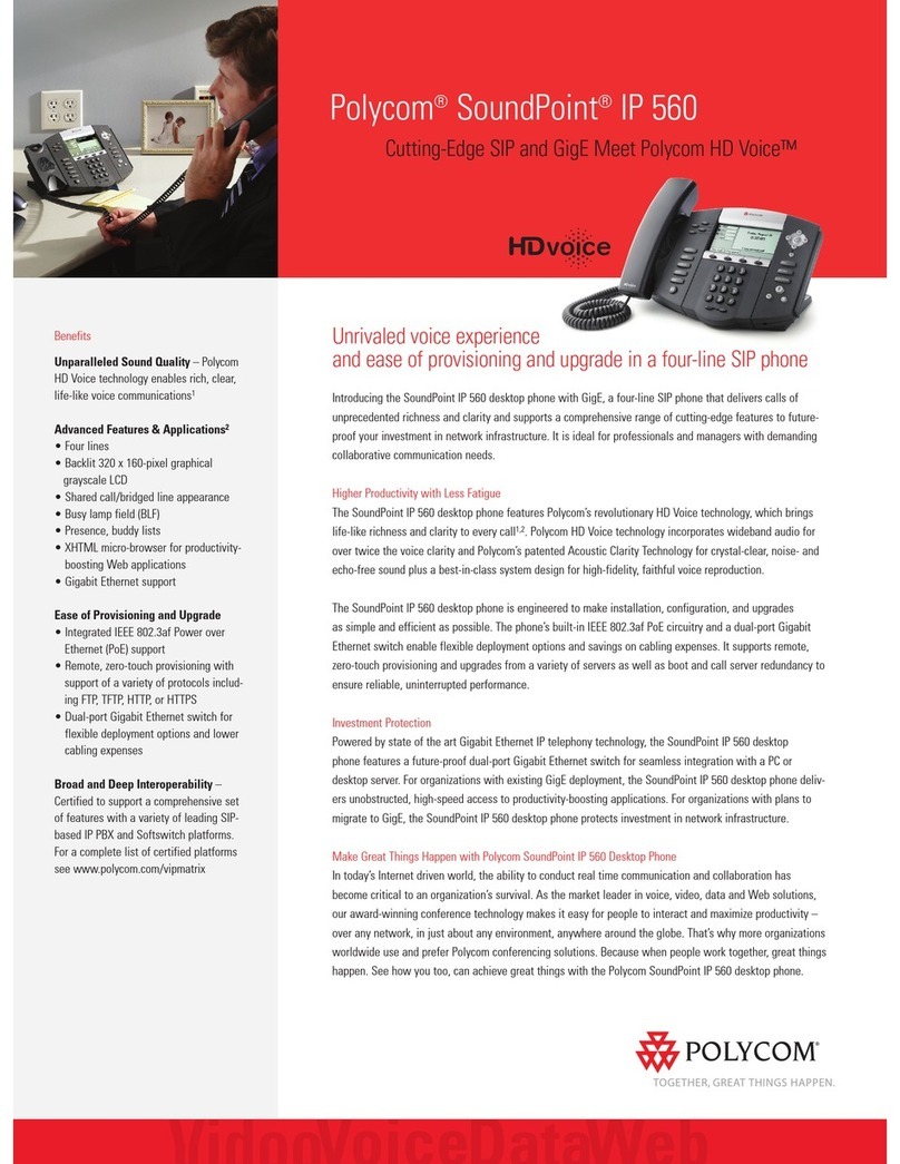 Polycom SoundPoint IP 560 User manual