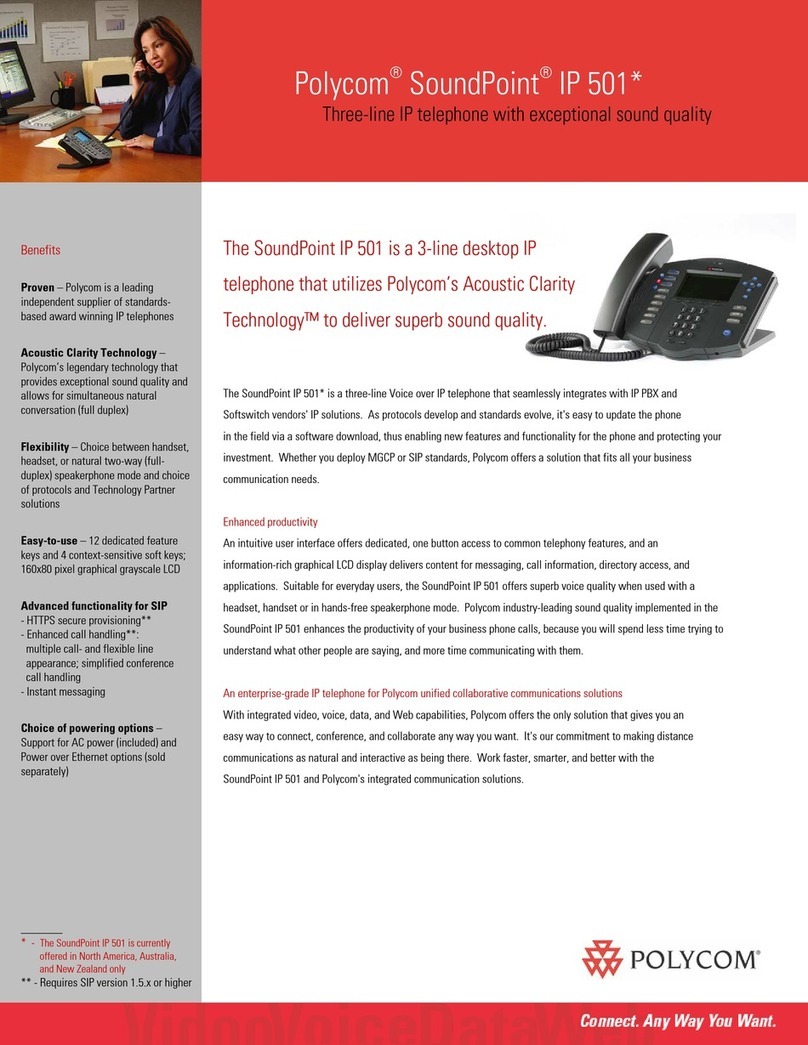 Polycom SoundPoint IP 501 Specifications