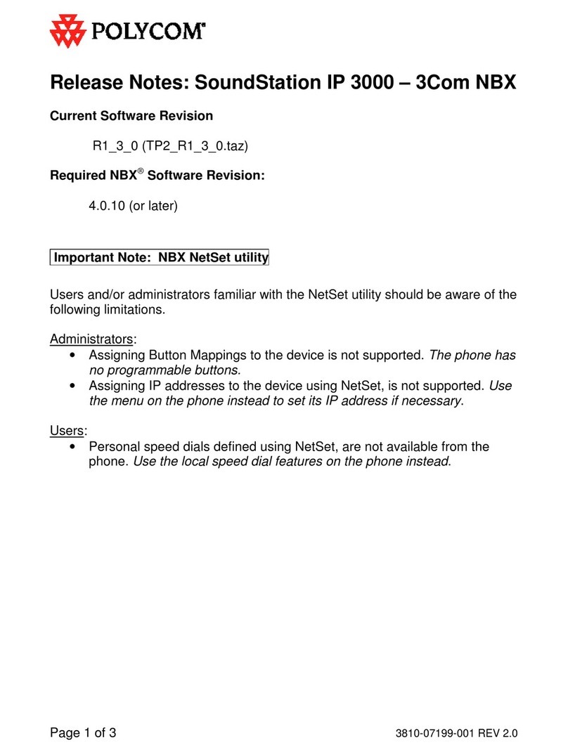 Polycom SoundStation IP 3000 Instruction Manual