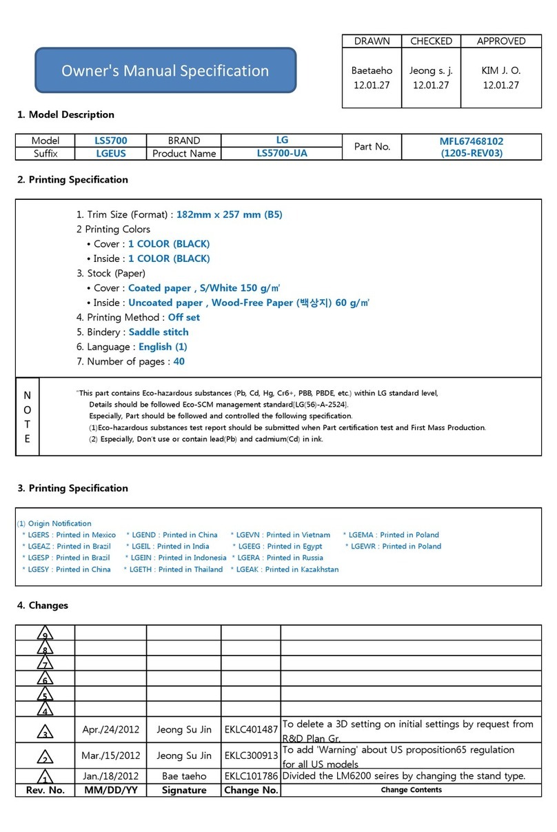 LG 60LS5750 User manual