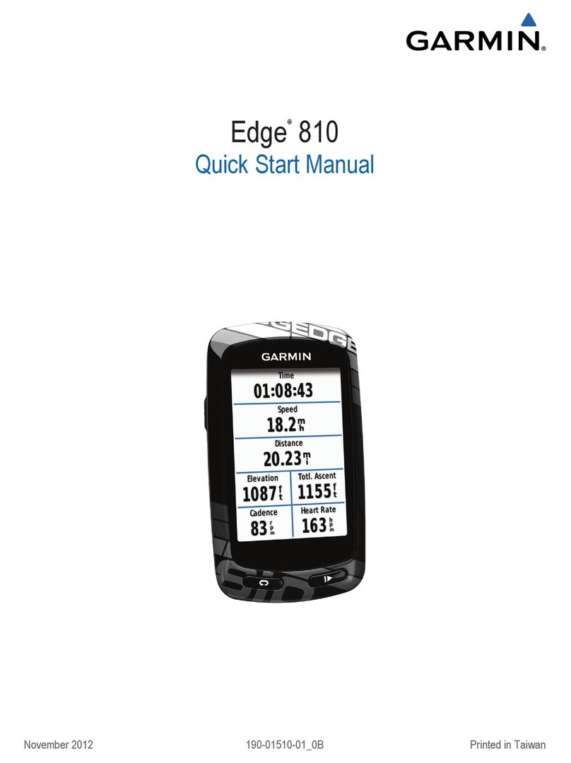 Garmin Edge 810 Quick start manual