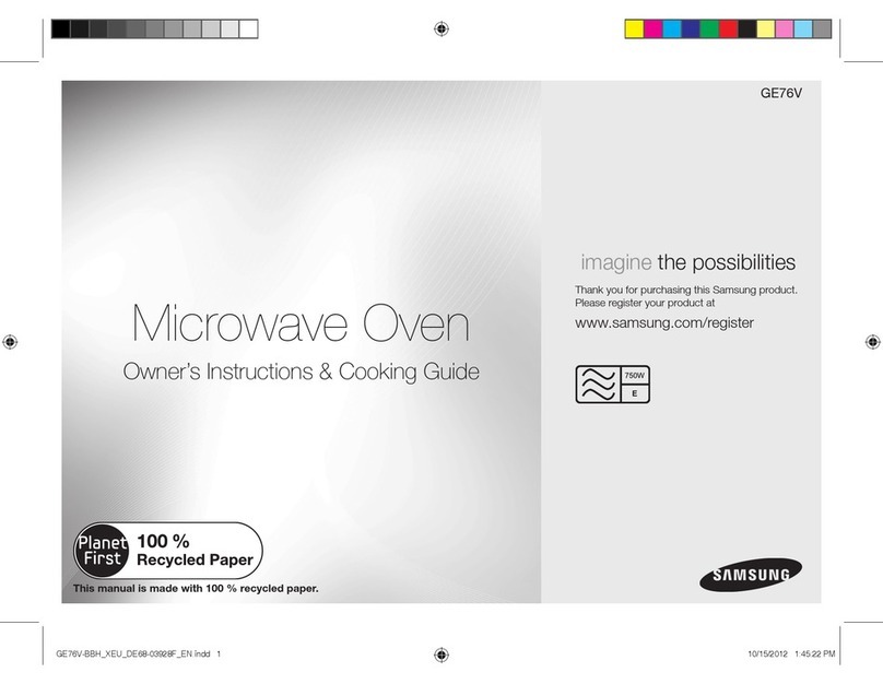Samsung GE76V-BBH/XEU Owner's instructions Samsung GE76V-BBH/XEU Owner's instructions