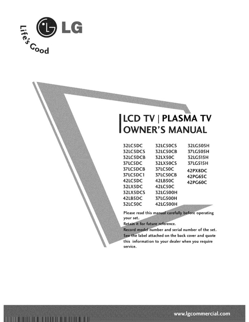 LG 37505H - LCD TV - TFT ACTIVE MATRIX User manual