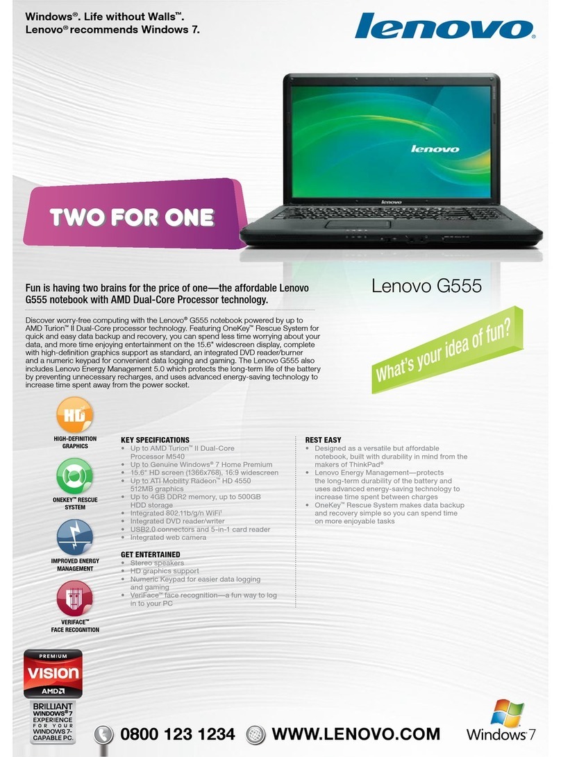 Lenovo 087325U Specifications
