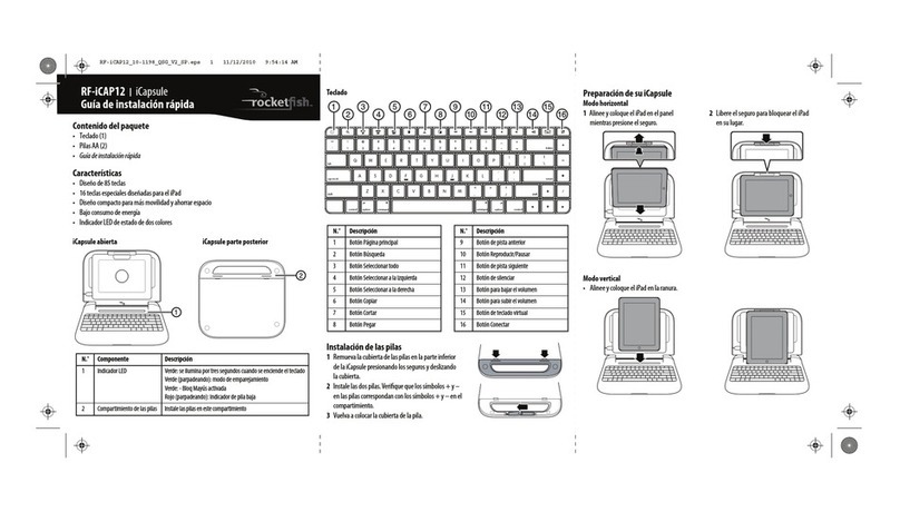 Rocket Fish RF-ICAP12 iCapsule Parts list manual