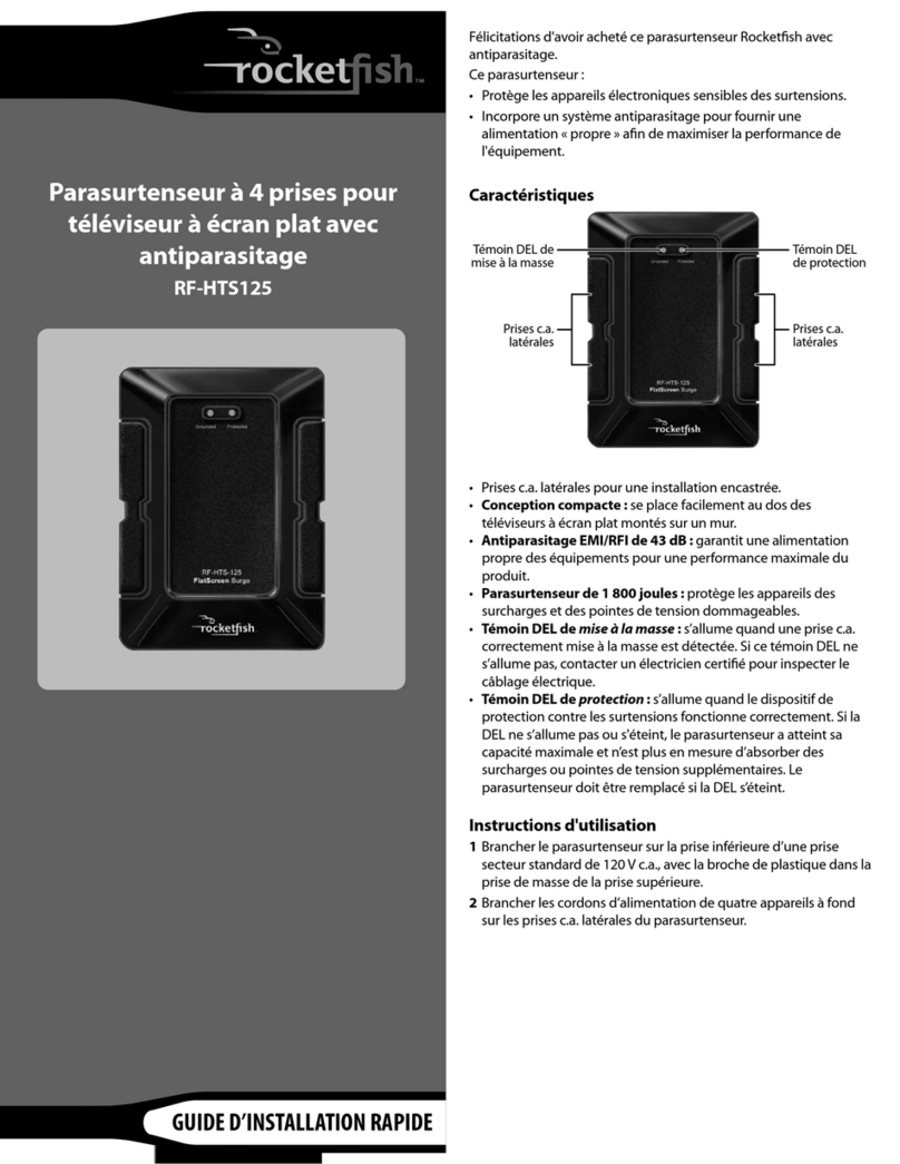 Rocket Fish RF-HTS125 Installation and operation manual