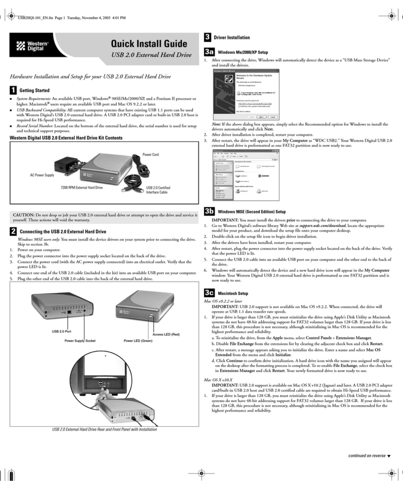 Western Digital WDXU1200BBRNN - USB 2.0 120 GB External Hard... User manual Western Digital WDXU1200BBRNN - USB 2.0 120 GB External Hard... User manual