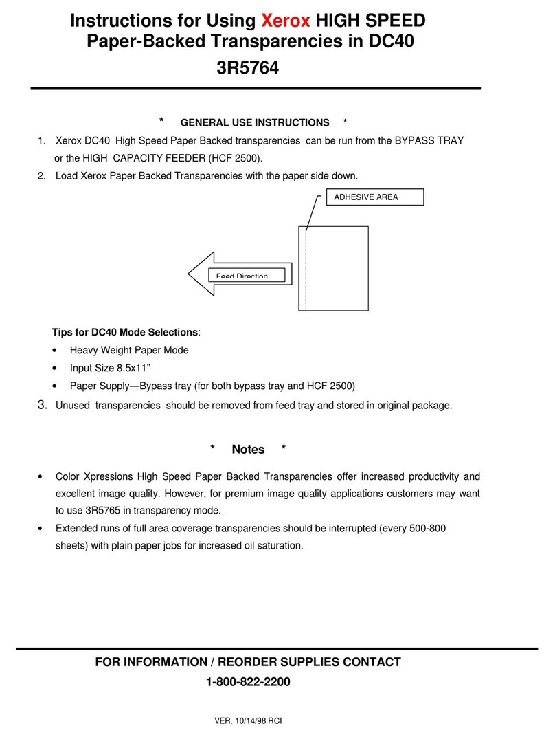 Xerox DocuColor 40 Installation and operation manual