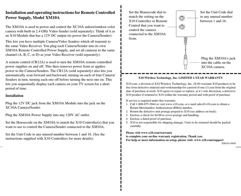 X10 XM10A User manual