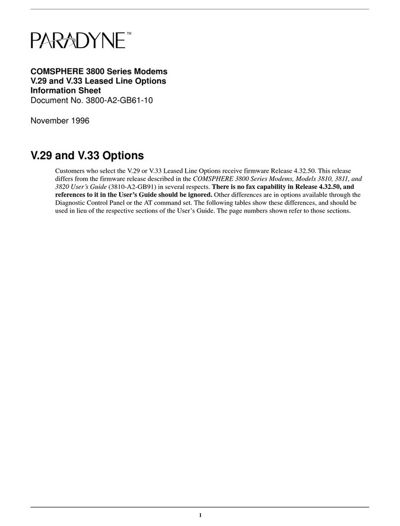 Paradyne COMSPHERE 3810 Manual