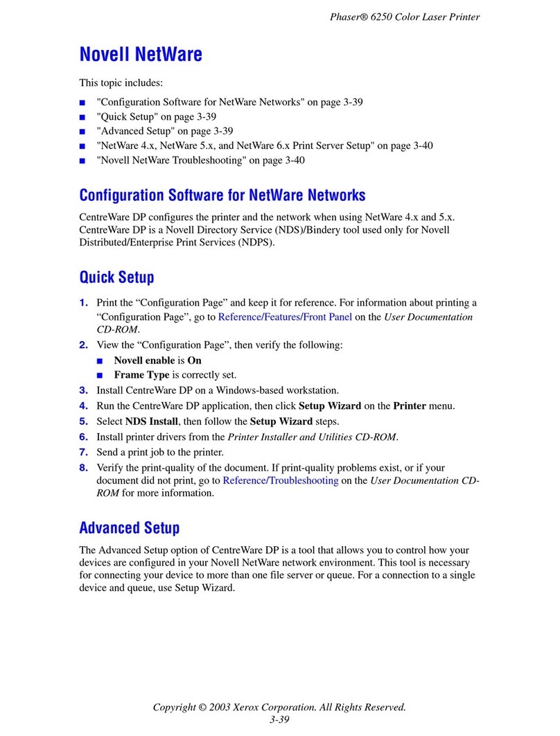 Xerox PHASER 6250 Quick start guide