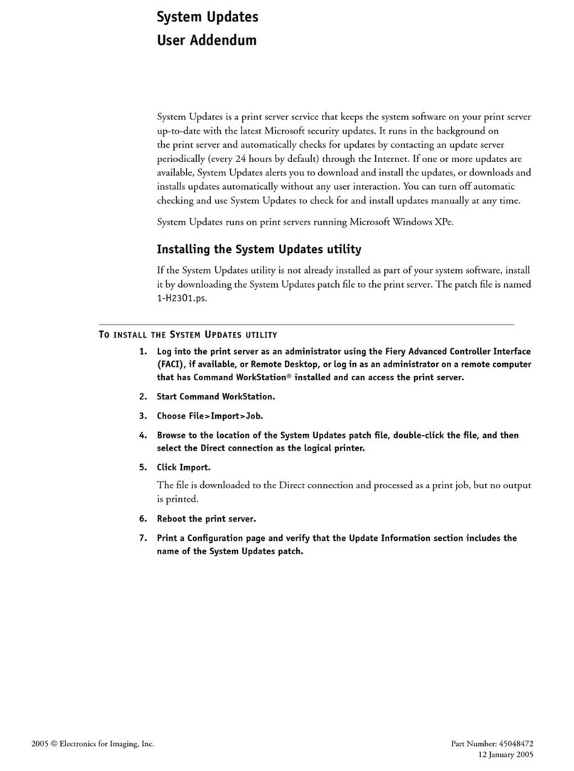 Xerox DocuColor 8000 supplementary guide