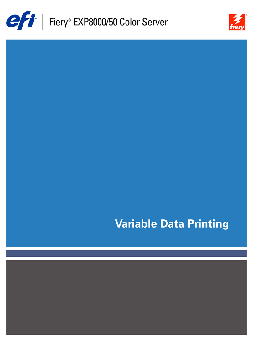 EFI DocuColor 8000 supplementary guide