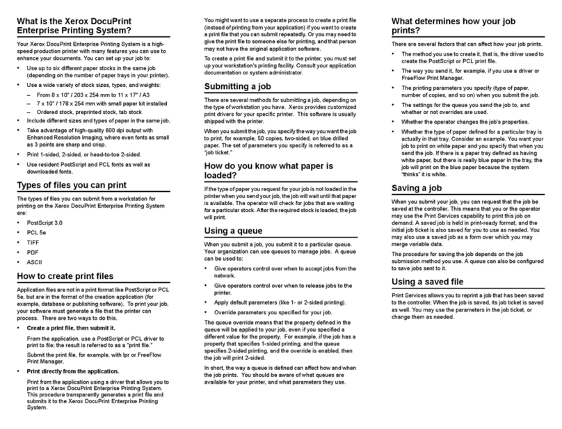 Xerox Nuvera 100 User manual