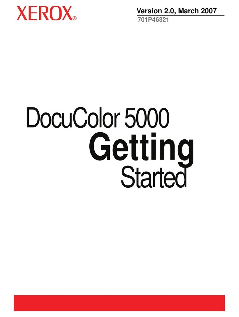 Xerox DocuColor 5000 User manual