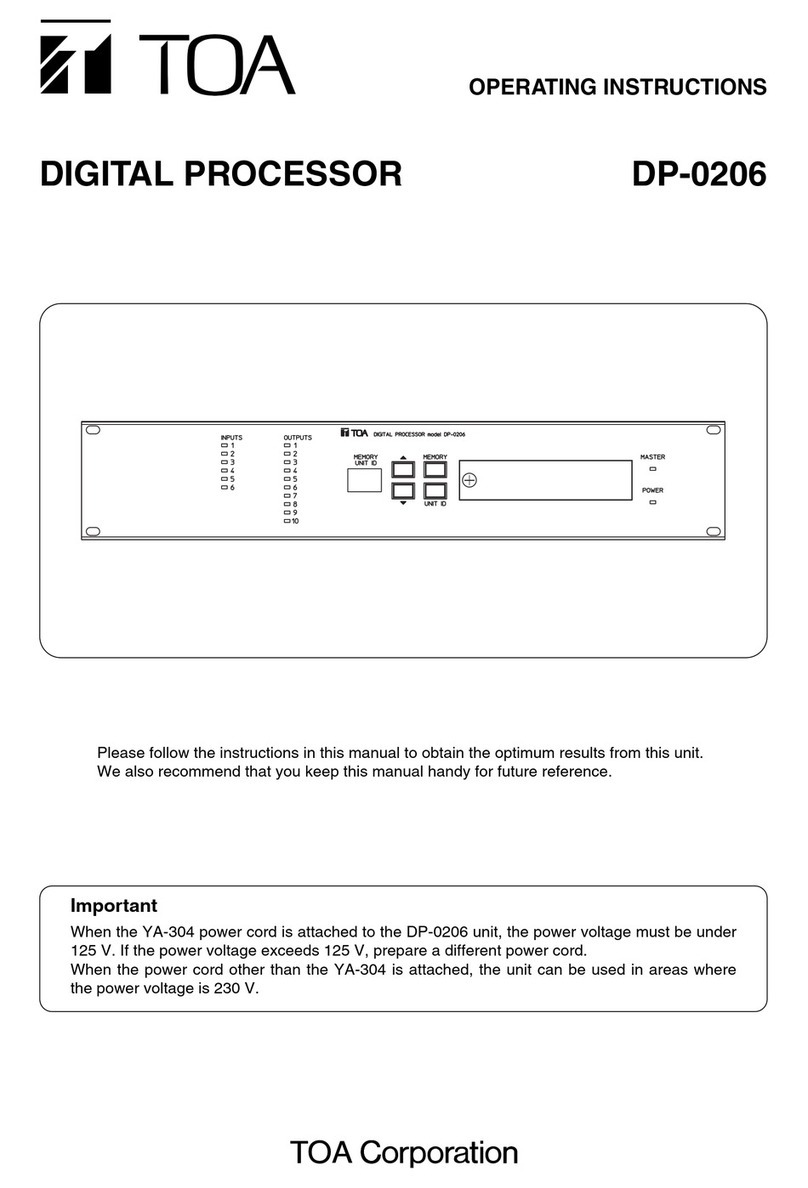Toa DP-0206 User manual
