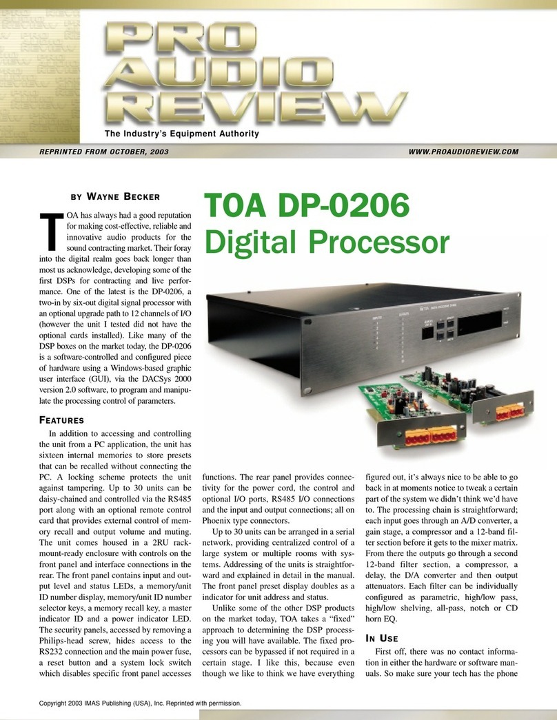 Toa DP-0206 supplementary guide