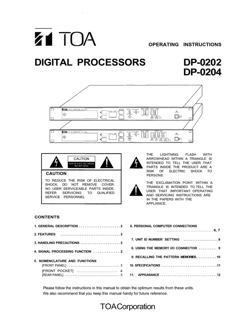 Toa DP-0202 operating instructions
