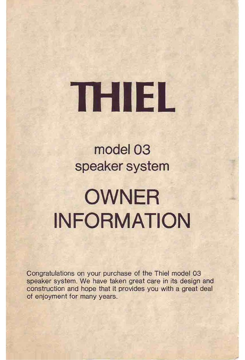 Thiel Model 03 User manual