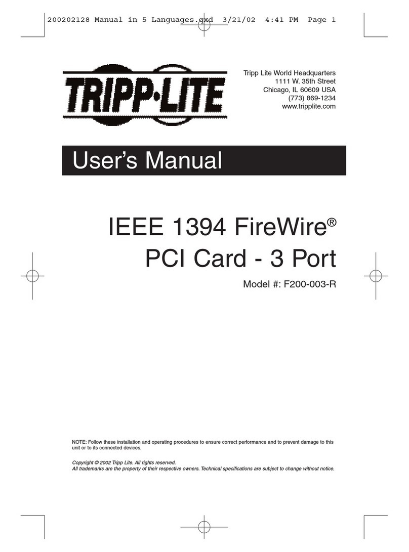 Tripp Lite F200-003-R User manual