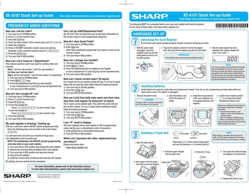 Sharp XE-A107 User manual Sharp XE-A107 User manual