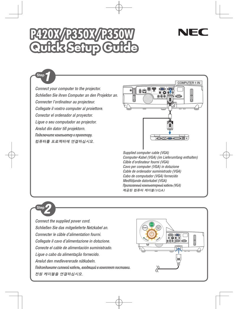 NEC NP-P350W User manual