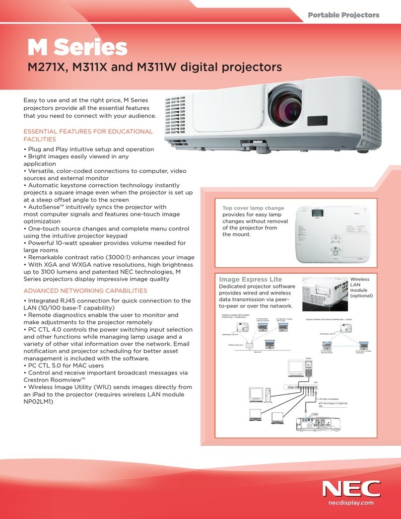 NEC NP-M311W User manual NEC NP-M311W User manual
