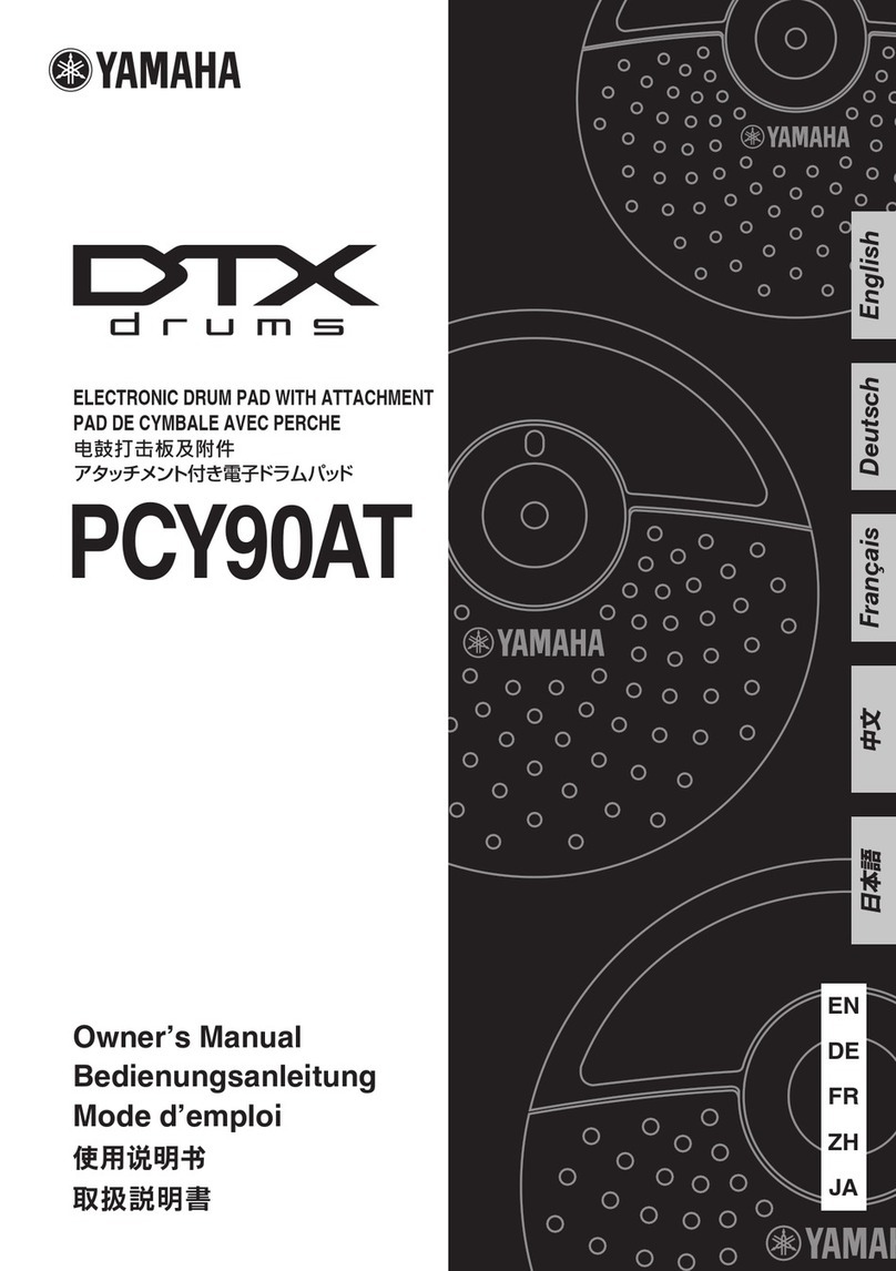 Yamaha DTX Drums PCY90AT User manual