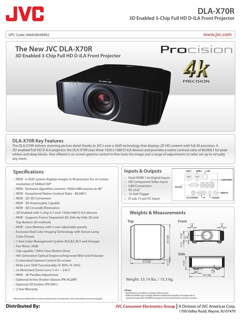 JVC Procision DLA-X70R User manual