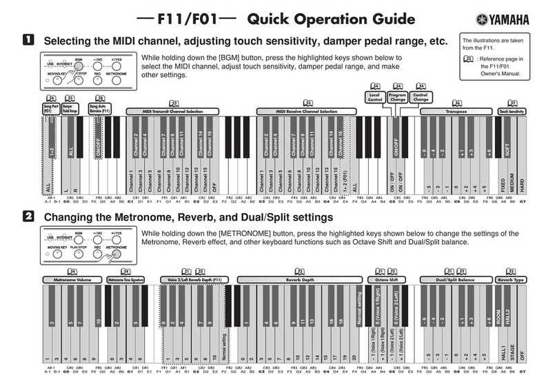 Yamaha F01 Quick operation guide