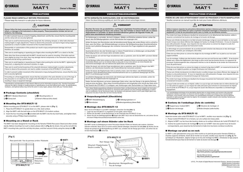 Yamaha MAT1 owner's manual