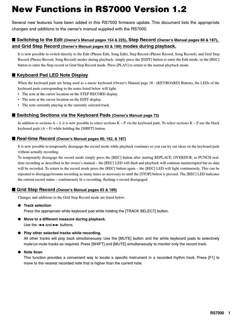 Yamaha RS7000 Ver.1.2 Installation and operating instructions