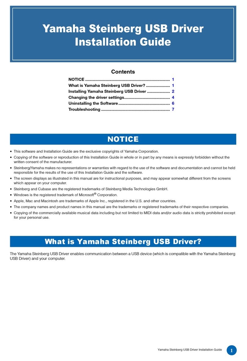 Yamaha USB User manual Yamaha USB User manual