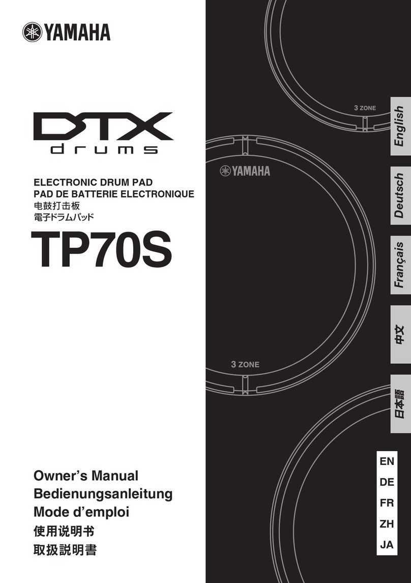 Yamaha DTX Drums TP70S User manual