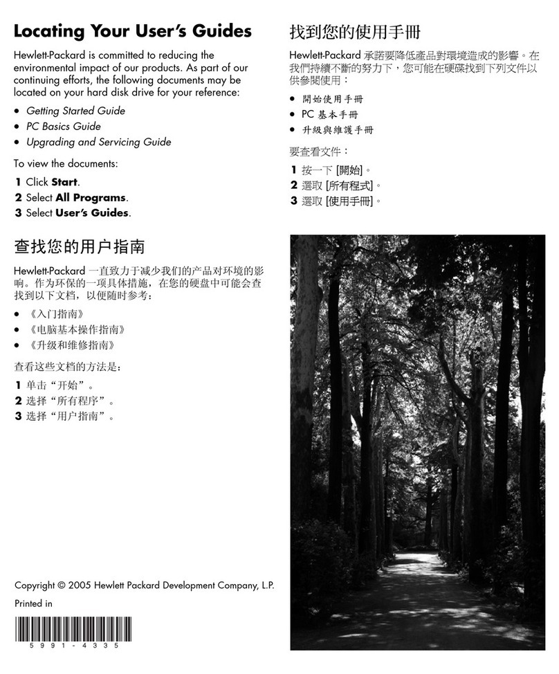 HP A1310n - Pavilion - 1 GB RAM User manual