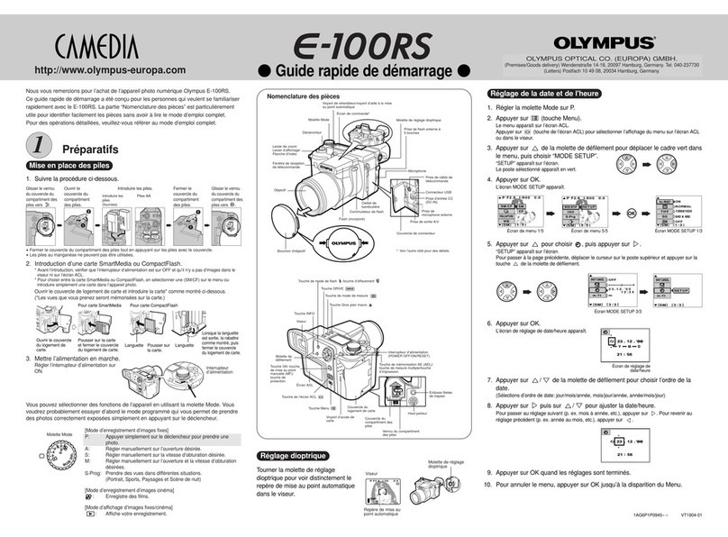 Olympus CAMEDIA E-100 RS Instruction Manual Olympus CAMEDIA E-100 RS Instruction Manual