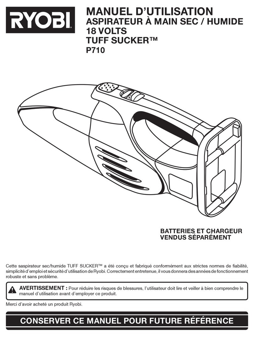 Ryobi TUFF SUCKER P710 user manual Ryobi TUFF SUCKER P710 user manual