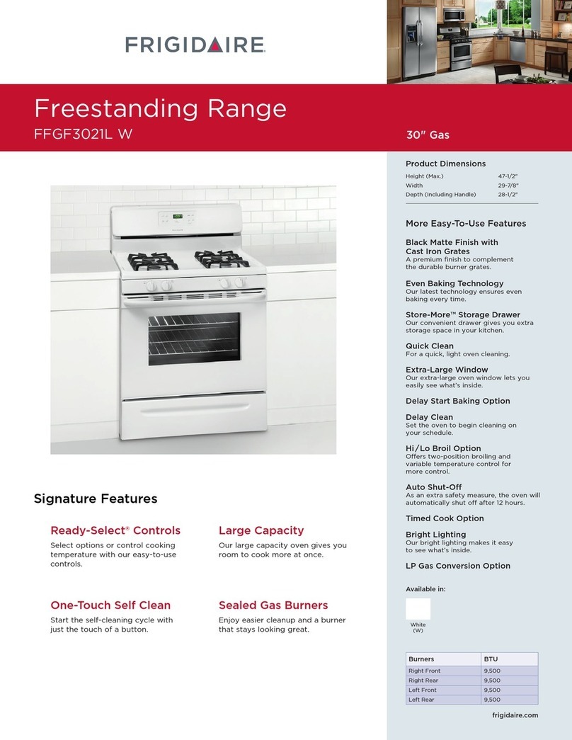 Frigidaire FFGF3021LB User manual Frigidaire FFGF3021LB User manual